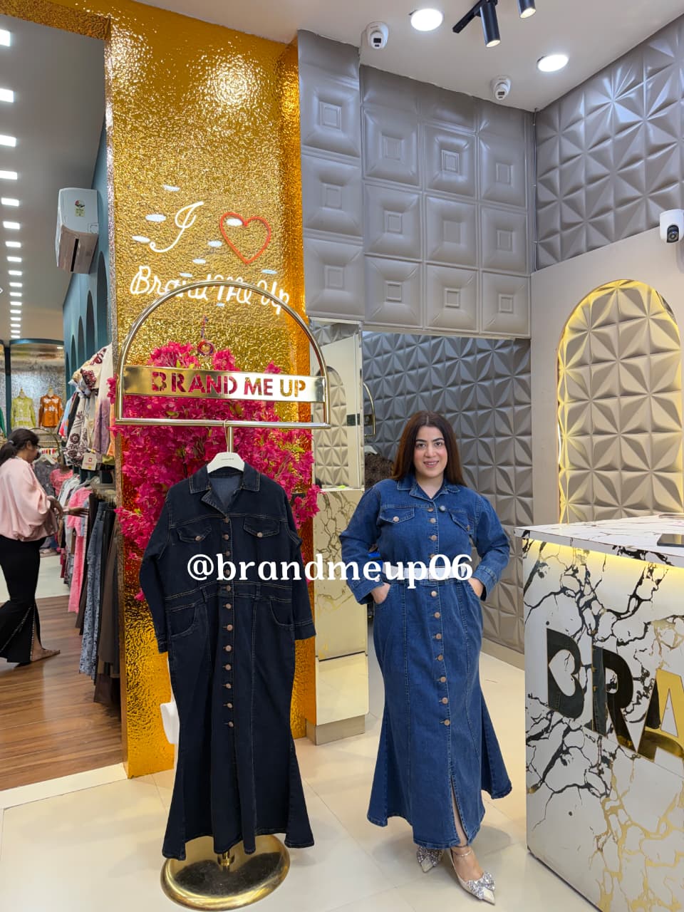 DENIM FISHCUT DRESS (PRM-850)