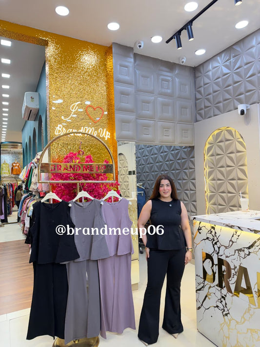 Peplum Top With Pant (PRM-856)