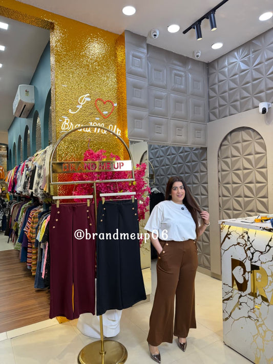 HIGH WAIST BUTTON PANTS (PRM-950)