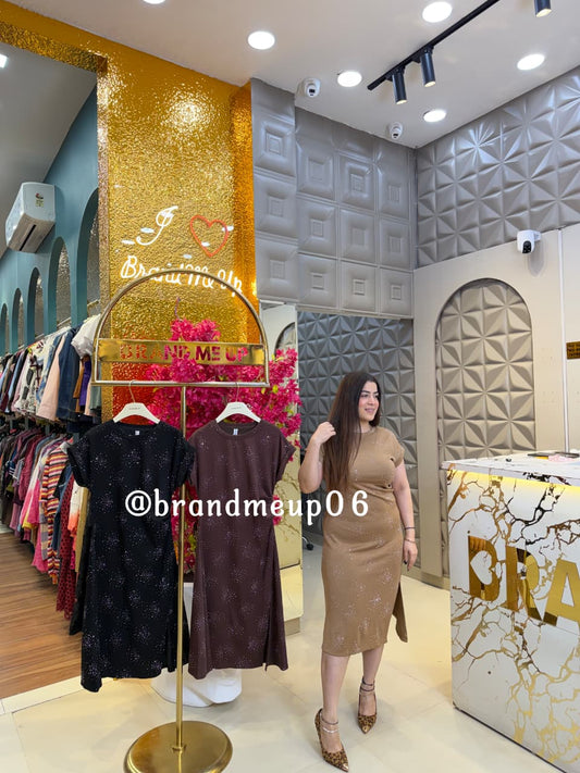 ‘SPARKLE’ IMPORTED STRETCHABLE DRESS (CODE-882) (PRM-1018)