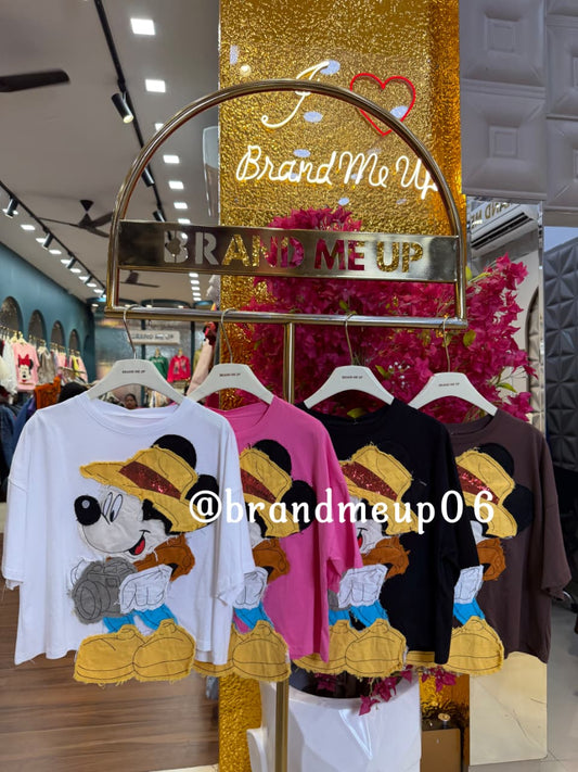 CUTE CROP PATCH TSHIRT (TEE-217) (CODE-802)