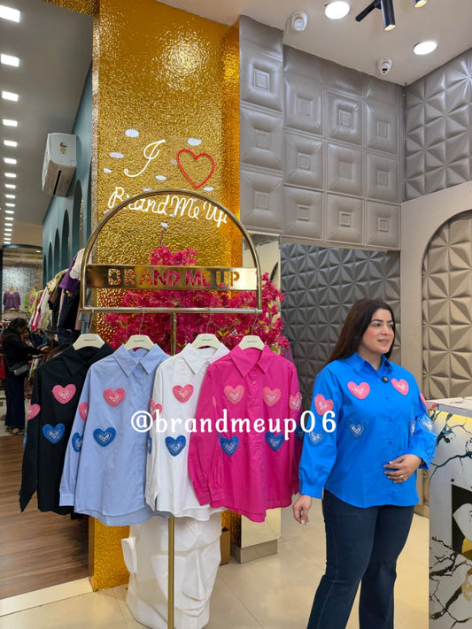 ‘CUTE HEART’ COTTON SHIRT (CODE-8998) (SKU-60)
