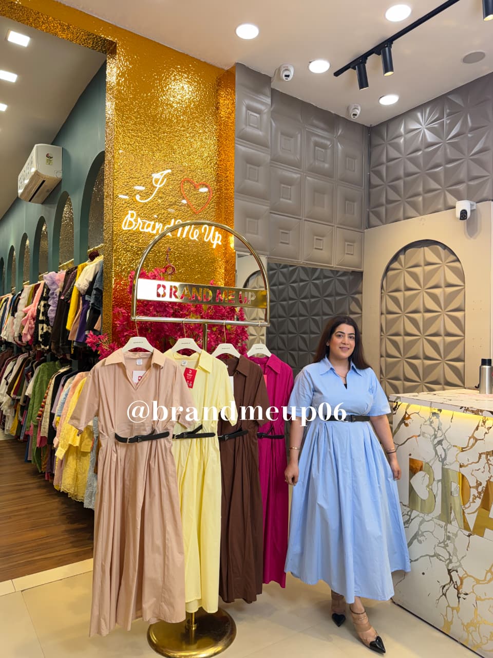 ‘MILKY’COTTON DRESS WITH FRONT ATTACHED BELT (SKU-222)