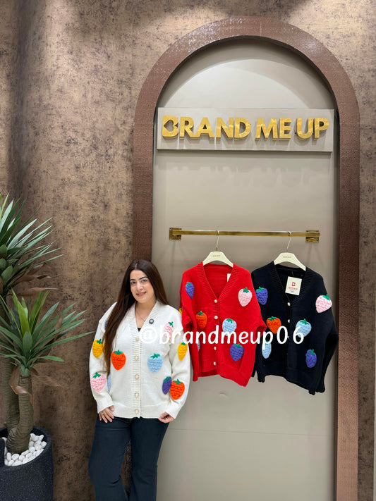 STRAWBERRY CARDIGAN (IMP-694) 5 BUTTONS