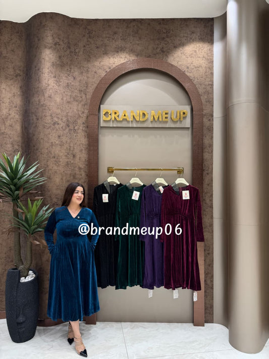 Velvet Dress With Belt (VELVET-5)