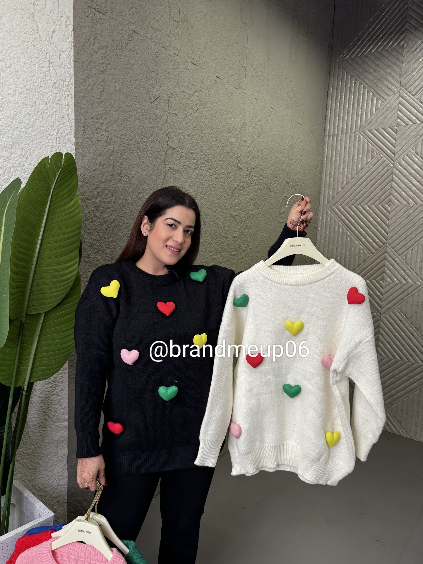 Cute Sweater -3D HEART (IMP-221)