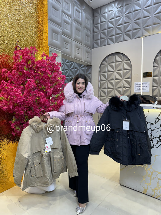 Jacket With Fur Hoodie with fleece Inside (IMP-383)