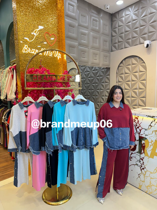 Full Sleeves Imported Cord With Denim (PRM-687)