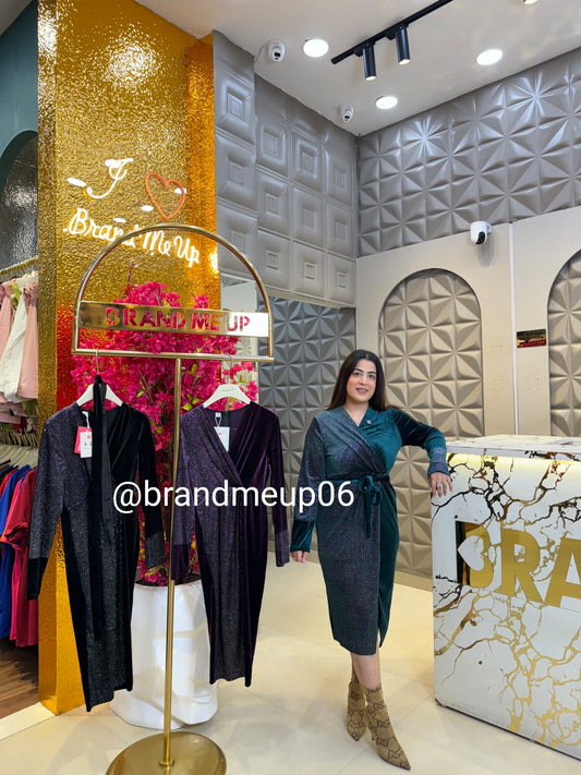 Velvet Dress With Belt (VELVET-4)