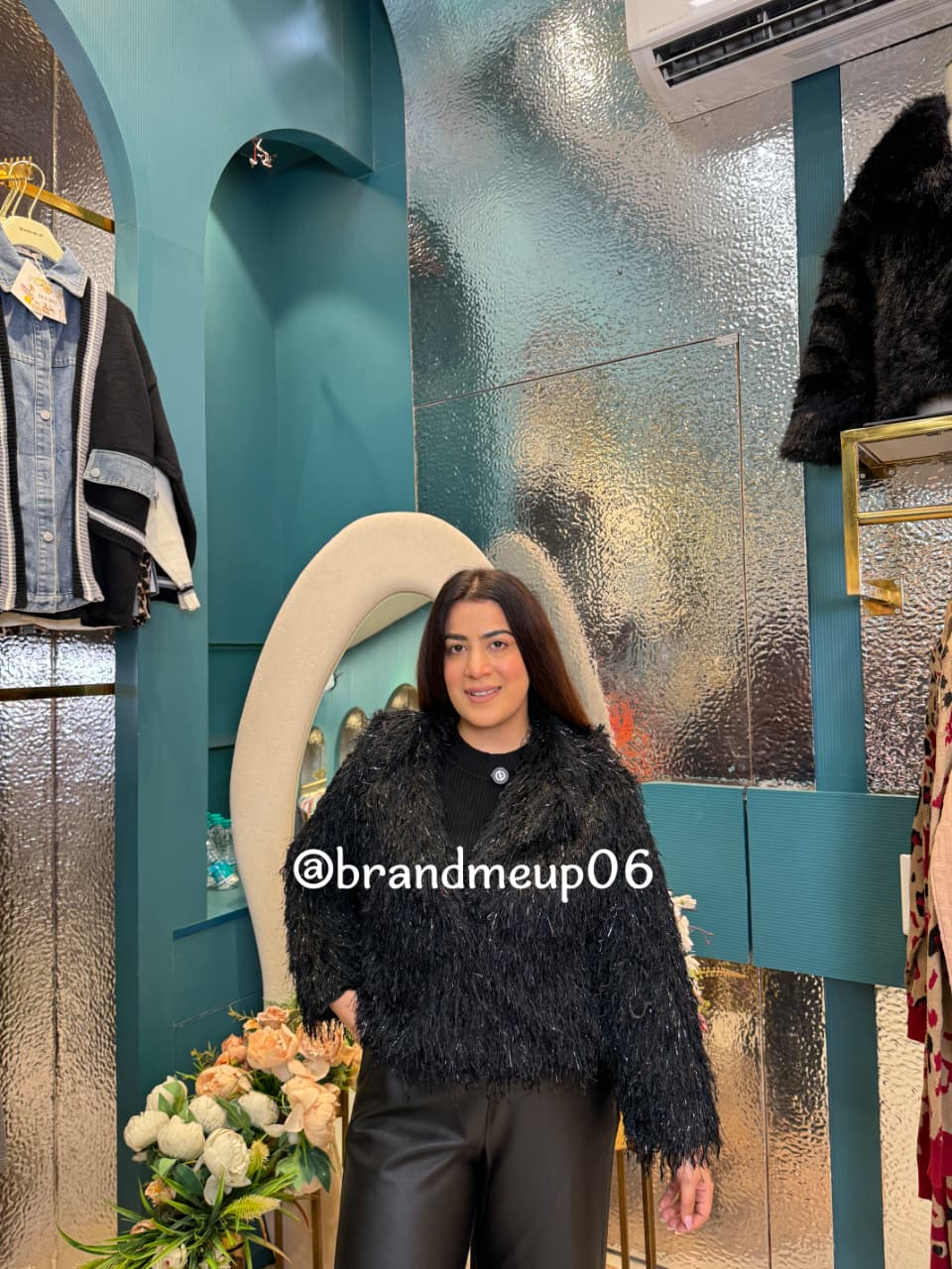 GLITTERY FUR JACKET (IMP-579)