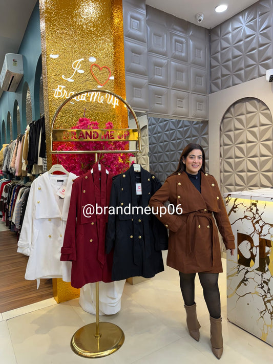 Woolen coat with belt (IMP-388)