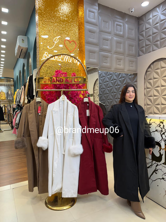 Overcoat With Fur On sleeves (IMP-442)