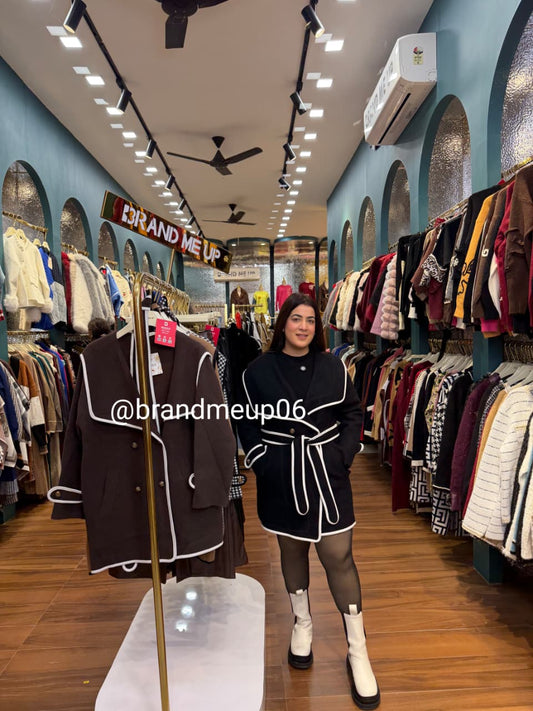 Long Coat With Belt - PLAIN (IMP-244)