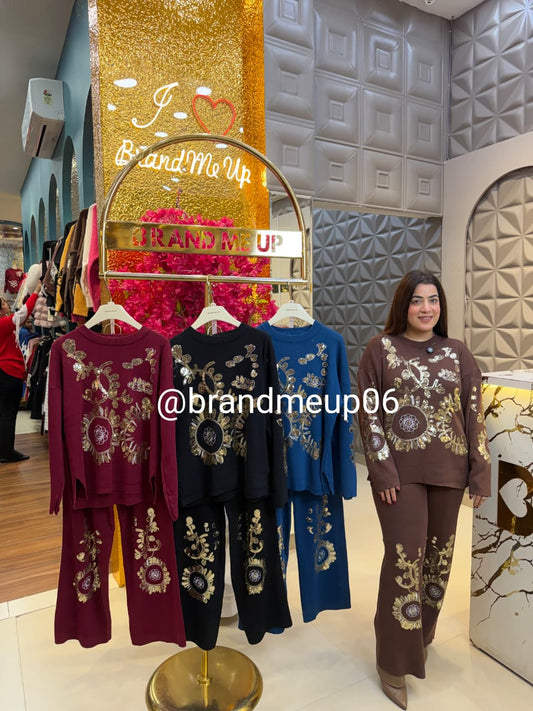 Woolen Party Cord With Sequence Work (IMP-233)