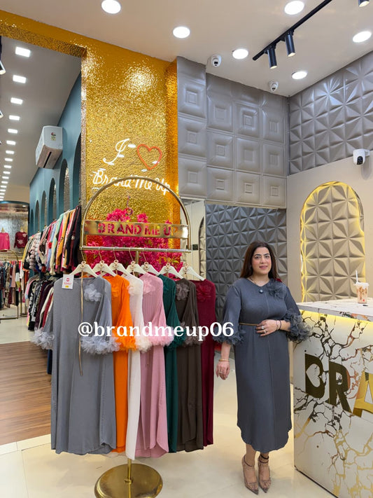 MAGIC FABRIC FRILL DRESS WITH BELT (PRM-776)