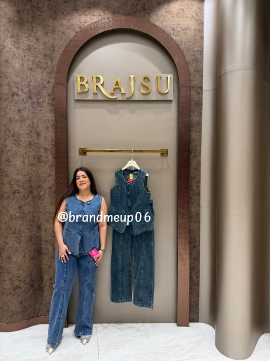 ‘OPAL’ 2PCS DENIM CORD SET (SKU-176) (CODE-2214)