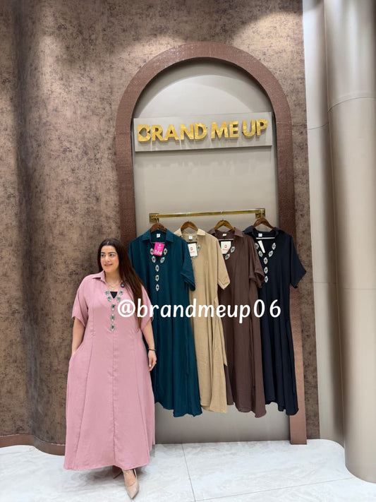 ‘BEAT’ LONG MAXI DRESS WITH POCKET (SKU-290)