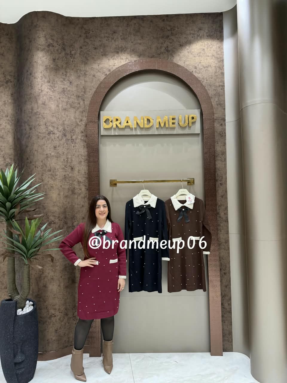 WOOLEN PEARLY DRESS (IMP-640)