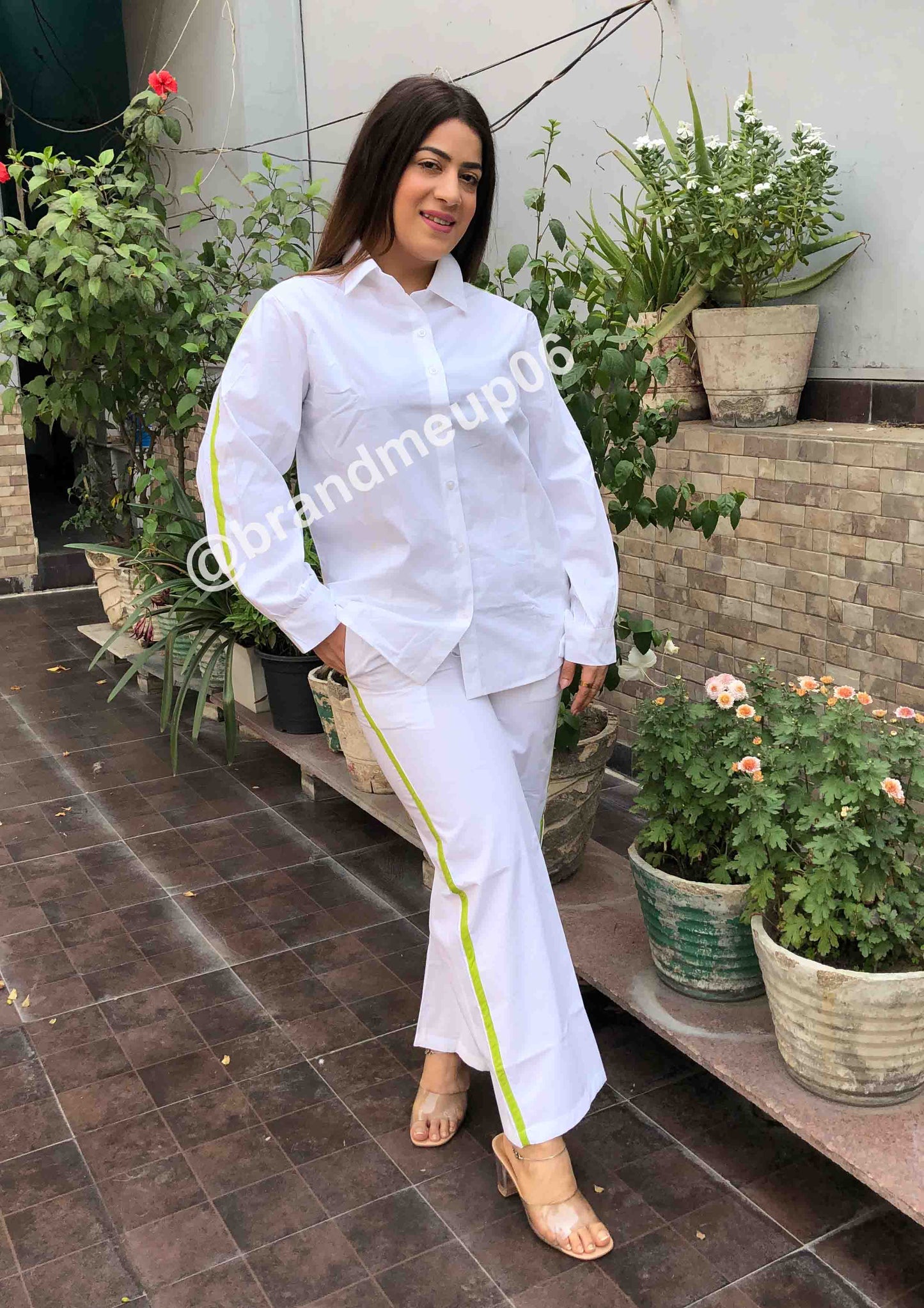 Side Stripe Cotton Cord set