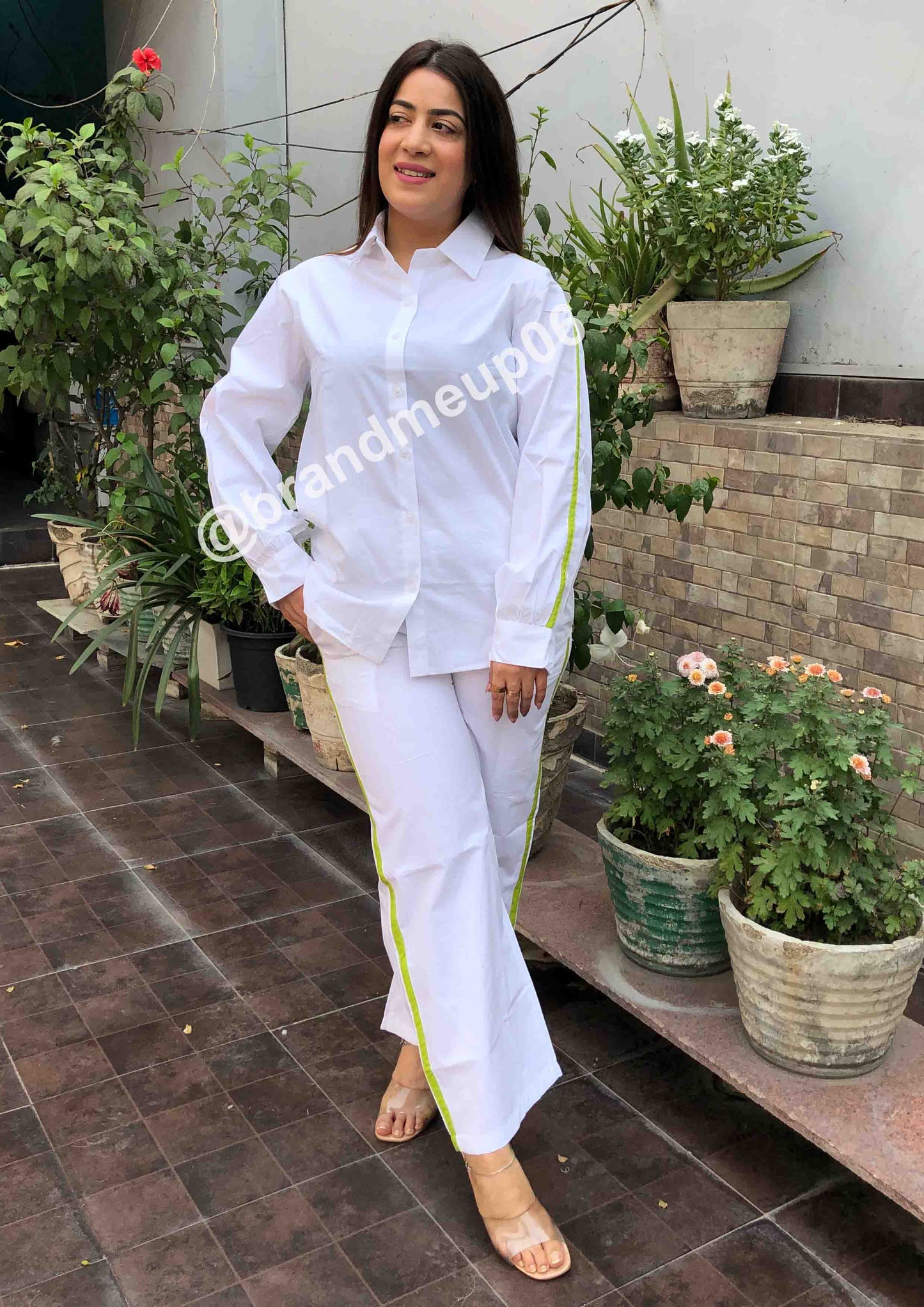 Side Stripe Cotton Cord set