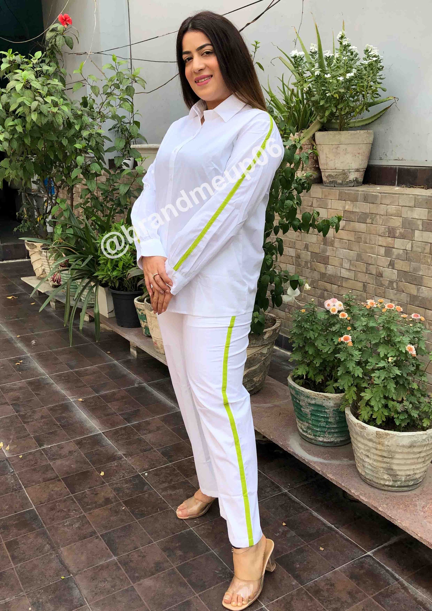 Side Stripe Cotton Cord set