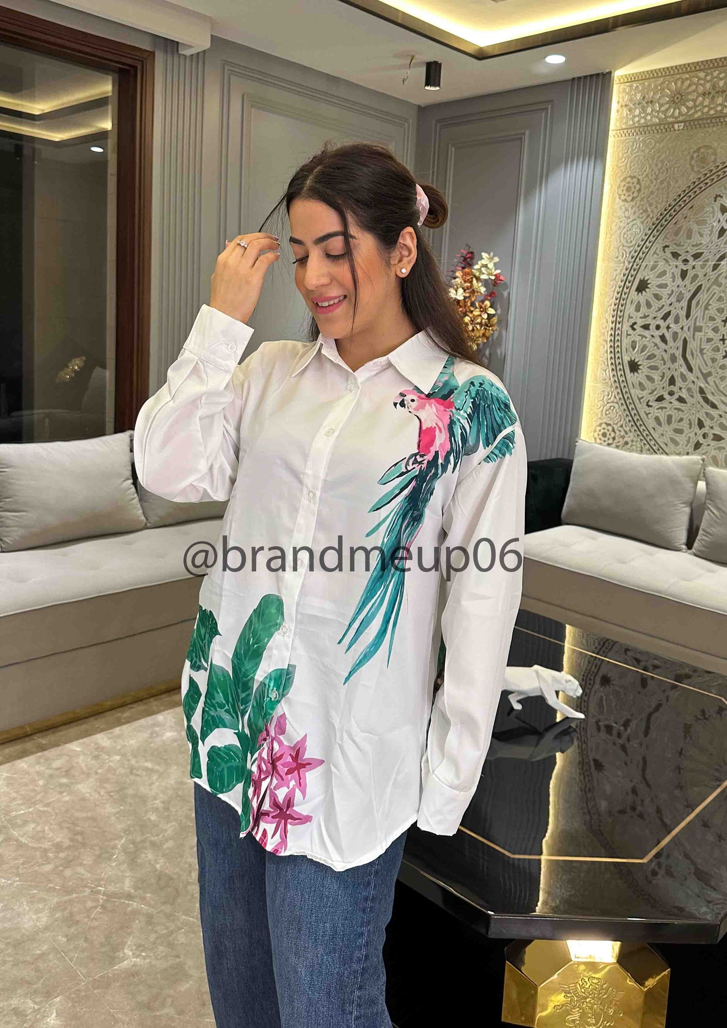 Parrot Printed Shirt (SHIRT-75)