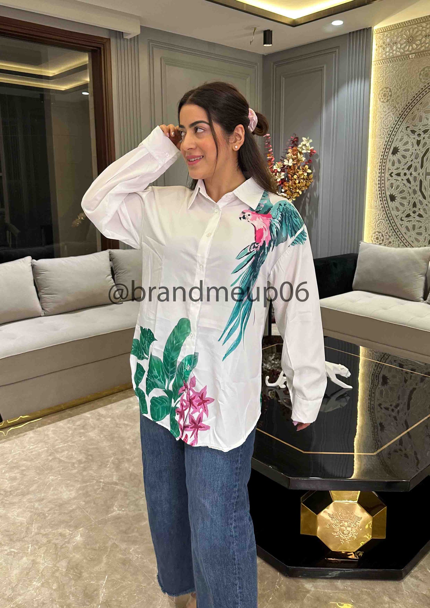 Parrot Printed Shirt (SHIRT-75)