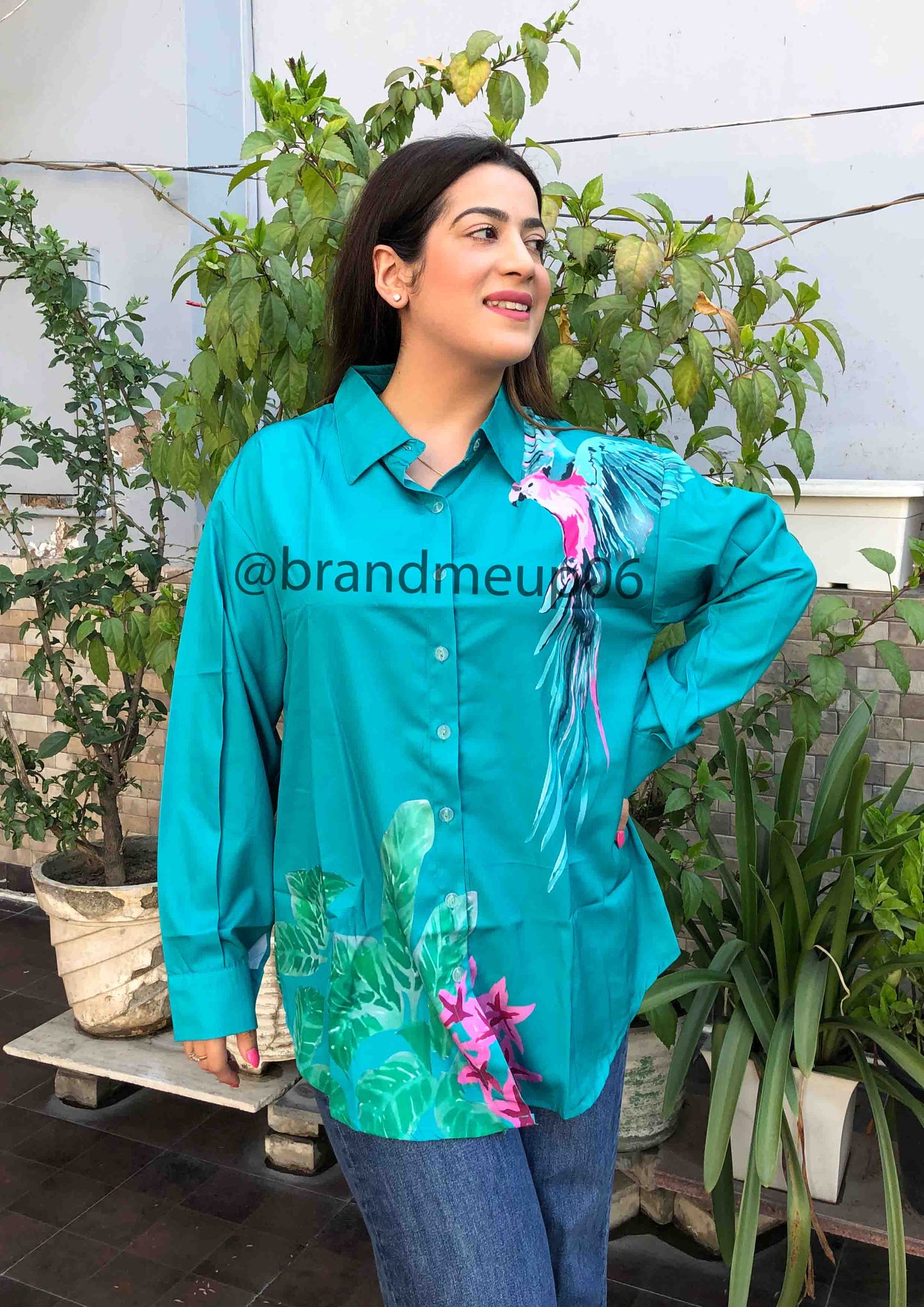 Parrot Printed Shirt (SHIRT-75)