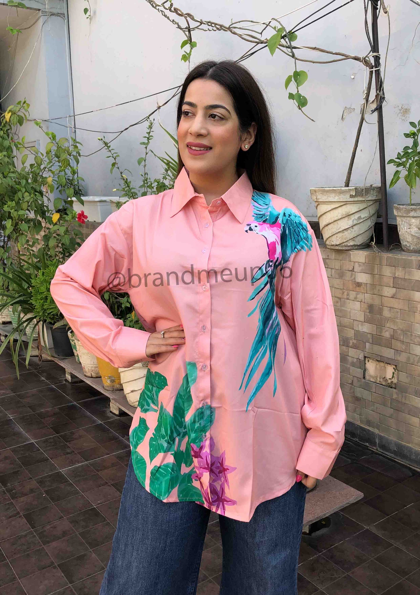 Parrot Printed Shirt (SHIRT-75)