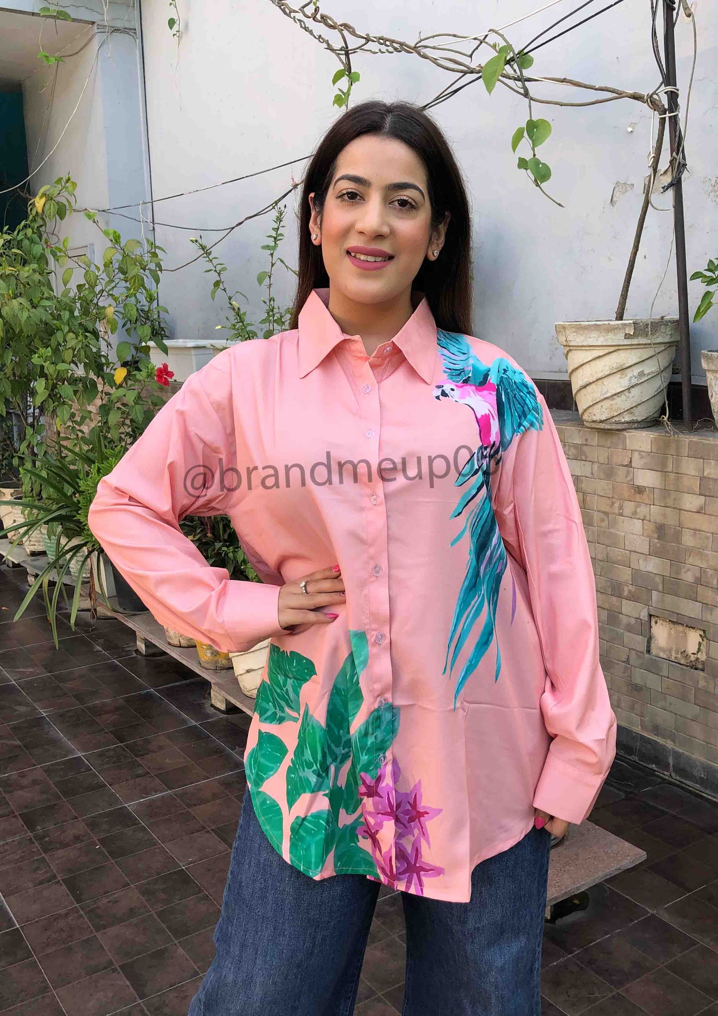 Parrot Printed Shirt (SHIRT-75)