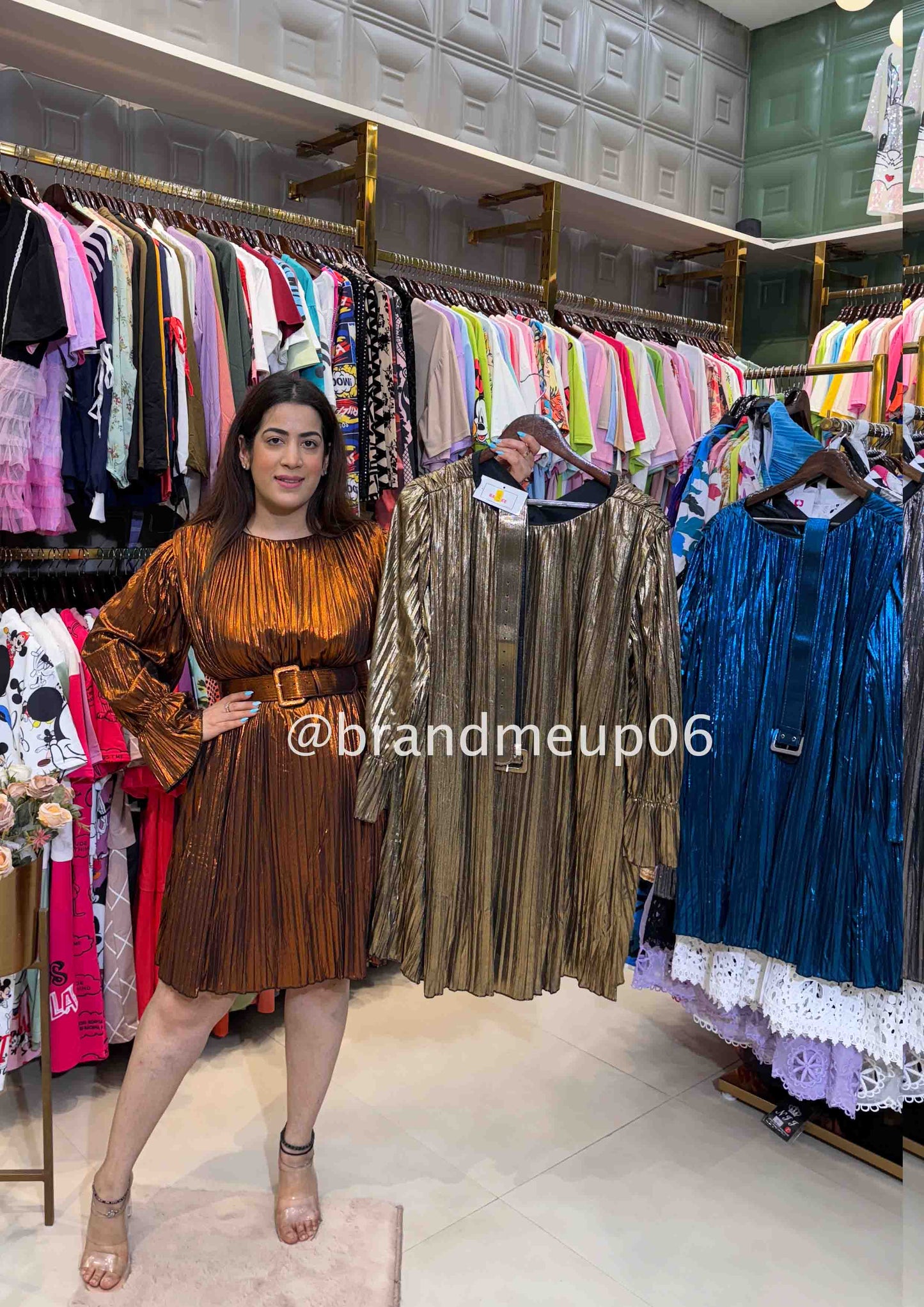 Metallic Partywear Dress (PRM-3)