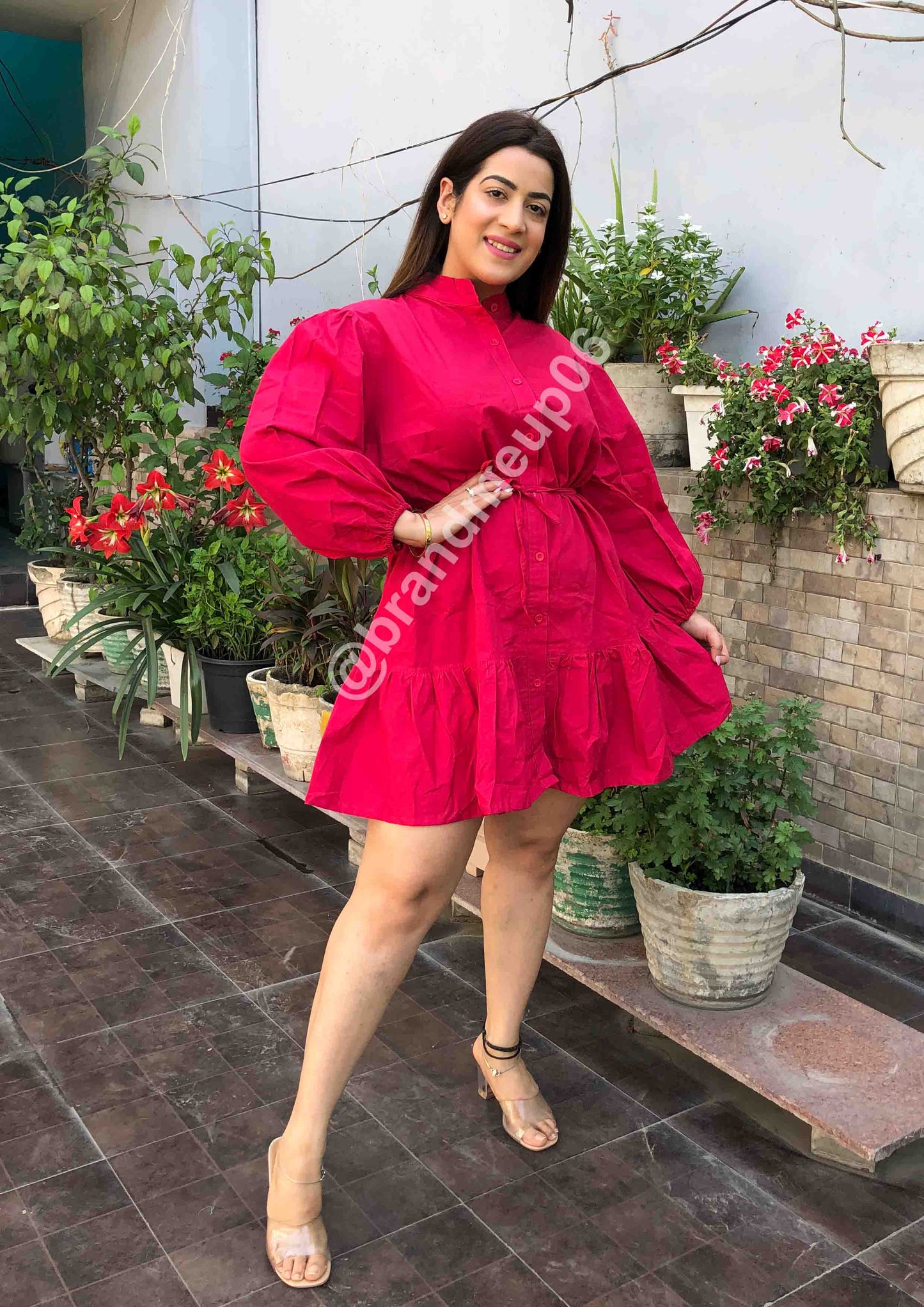 Cotton frill Dress