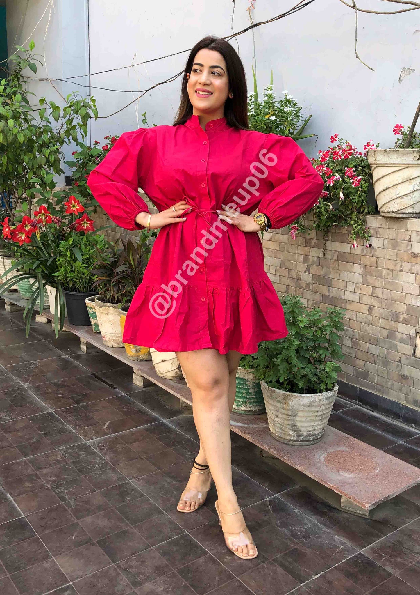 Cotton frill Dress