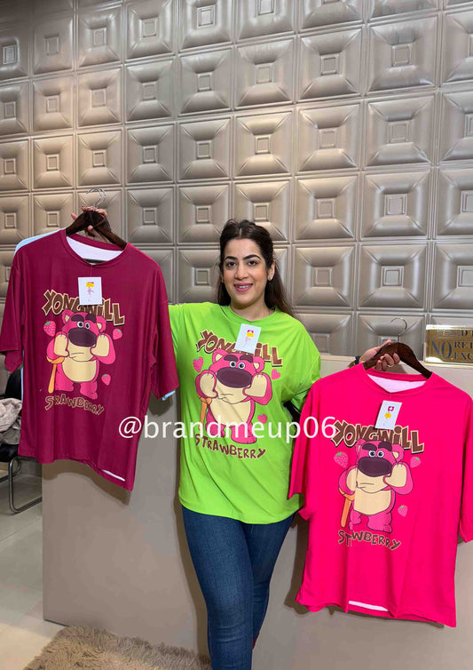 Baggie Tshirt (TEE-65) STRAWBERRY