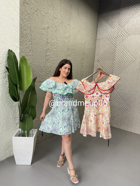 Imported Floral Skater Dress (PRM-159)