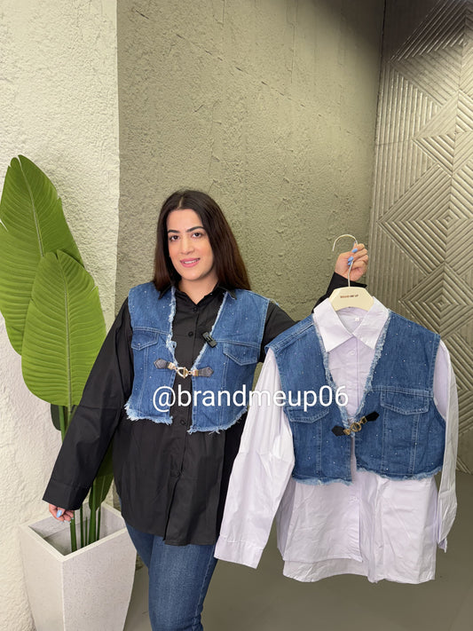 Denim jacket Attached shirt (SHIRT-153)