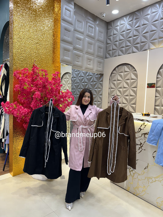 Woolen Long Coat With Belt (IMP-356)