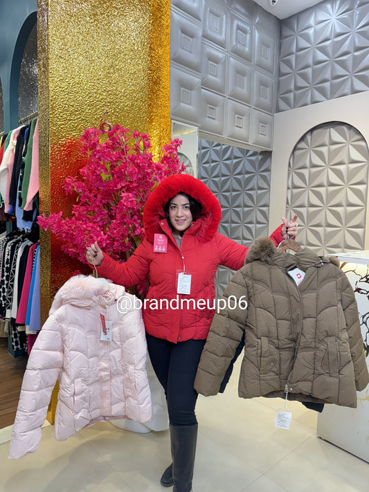 Puff Jacket With Fur Hoodie (IMP-386)