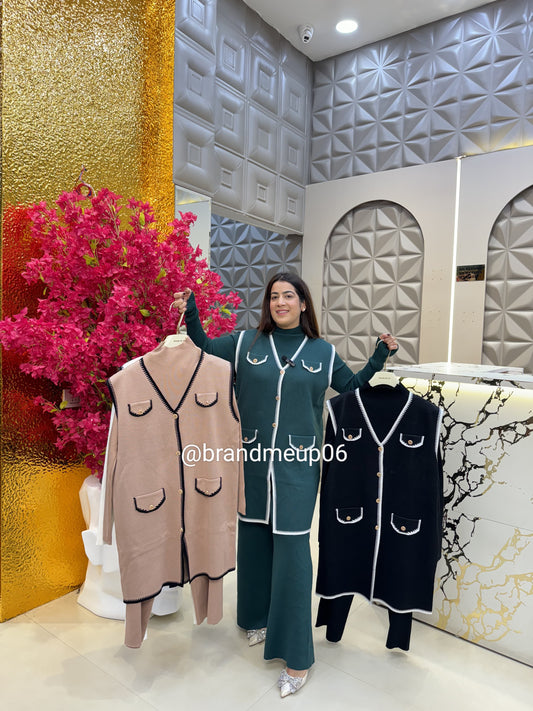 Woolen 3Pcs Cord Set (IMP-399)