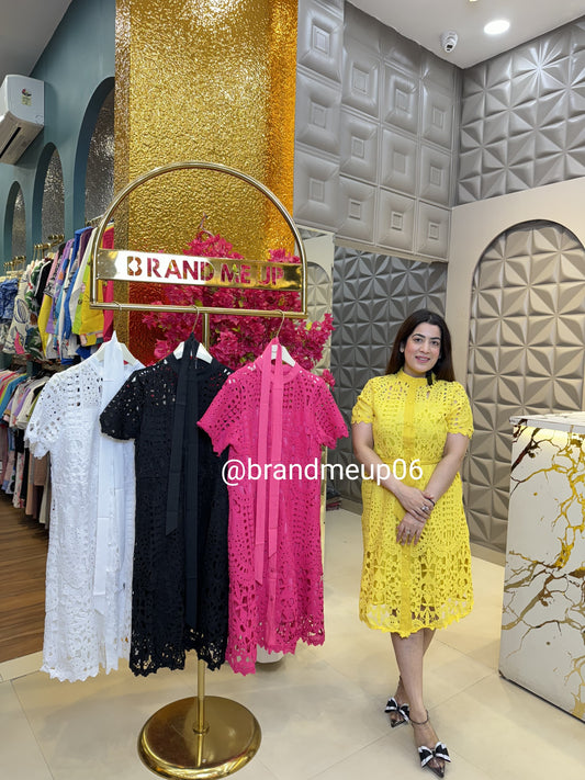 Lace Dress With Belt (PRM-302)