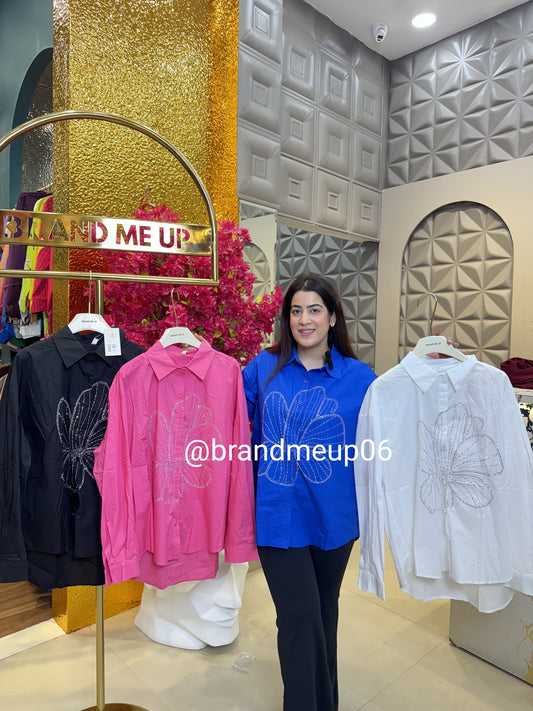 Flower Rhinestone Shirt (PRM-304)