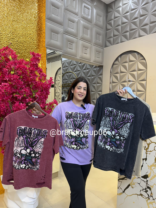 Designer Cotton Tshirt (TEE-124) CACTUS