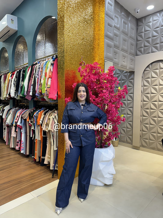 Summer Denim Cord With Belt (PRM-389)