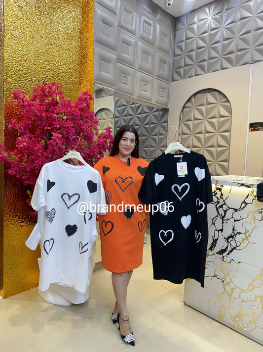 Rhinestone Imported Stretchable Dress With Pockets (PRM-394)