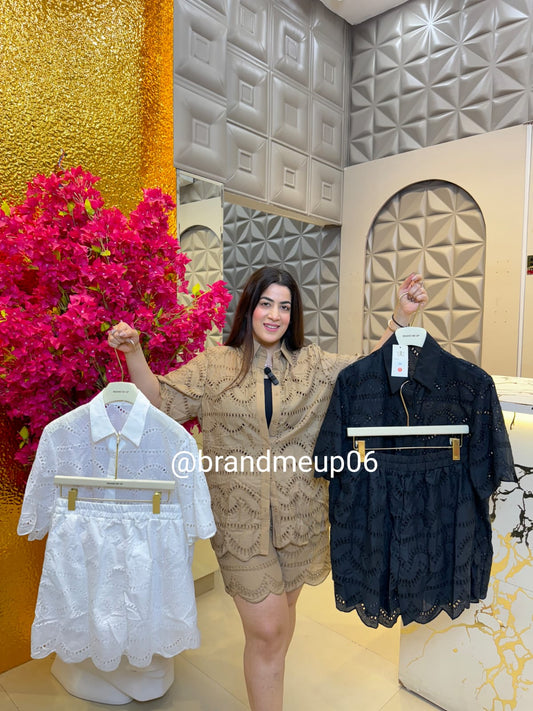 Chikan Cotton Short Set (PRM-402)