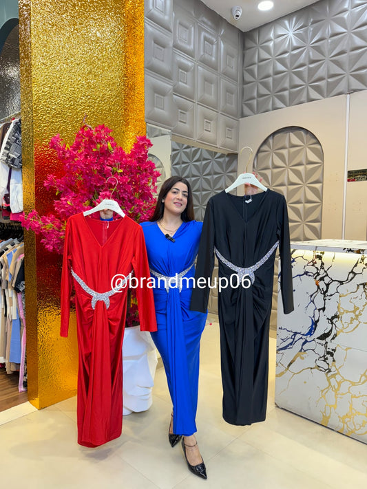 Imported Dress With Rhinestones (PRM-410)