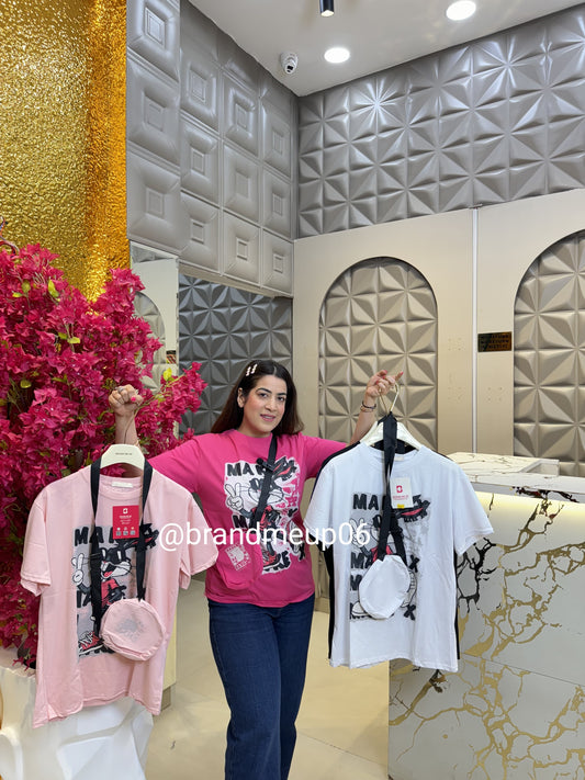 Cotton T-Shirt With Bag (TEE-143) BUNNY