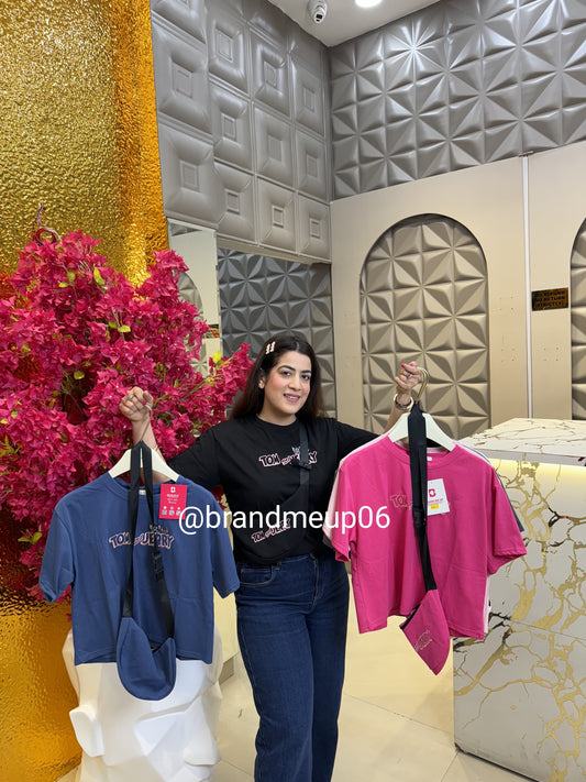 Cotton T-Shirt With Bag (TEE-146) TOM