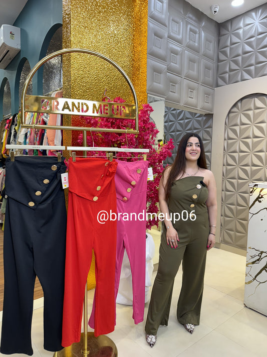 Tube Jumpsuit With Golden Button (PRM-423)