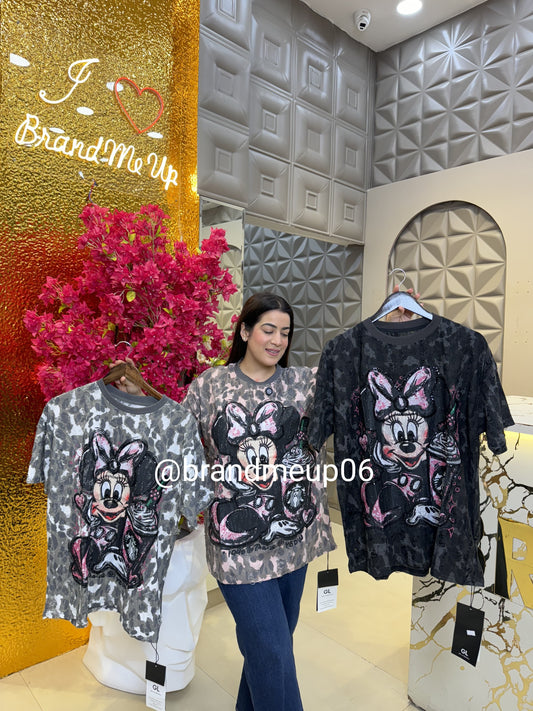 Cotton Sequence T-Shirt (TEE-155) CHEETAH
